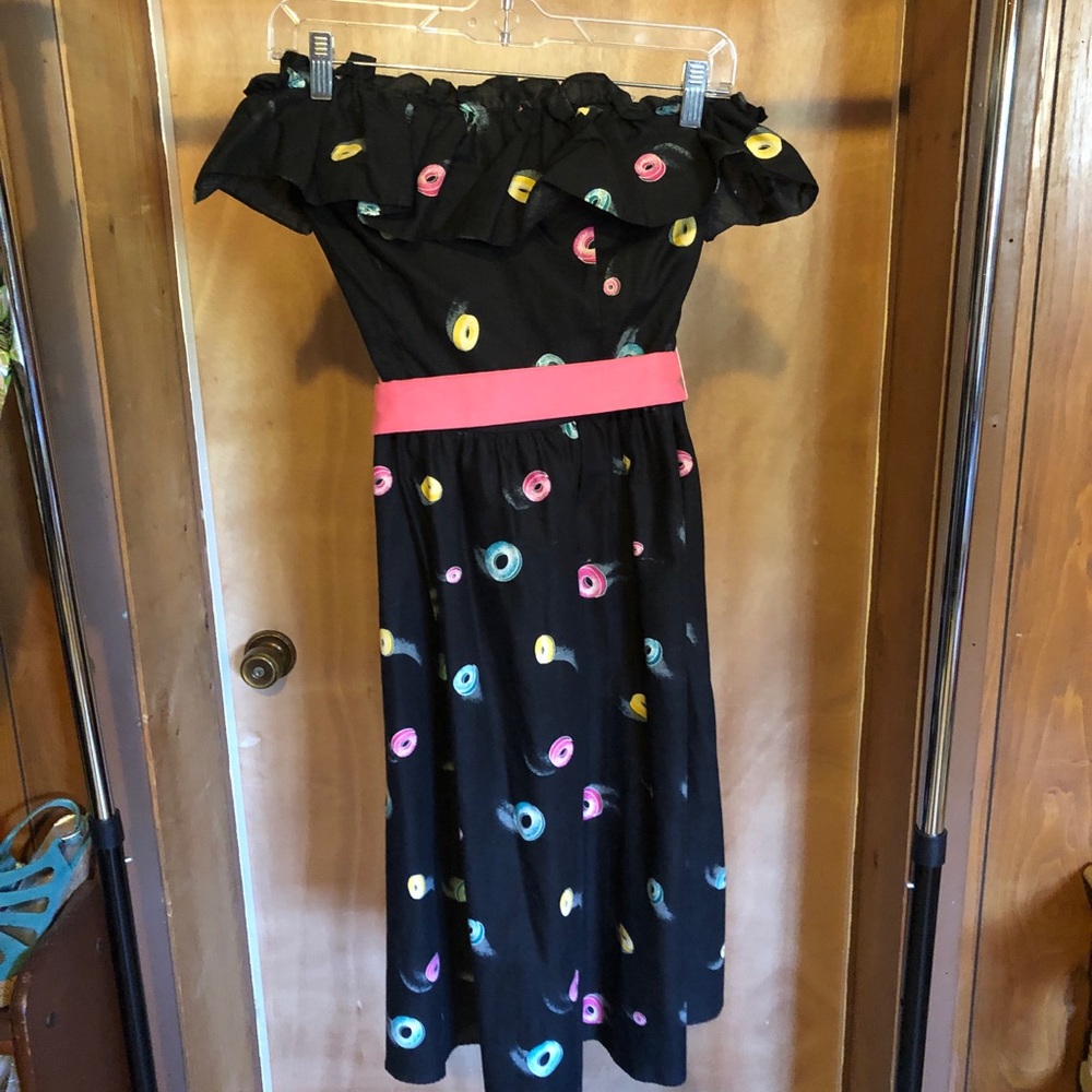 Strapless Swing/Summer Dress with Candy Print